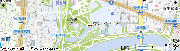 愛知県岡崎市康生町周辺の地図