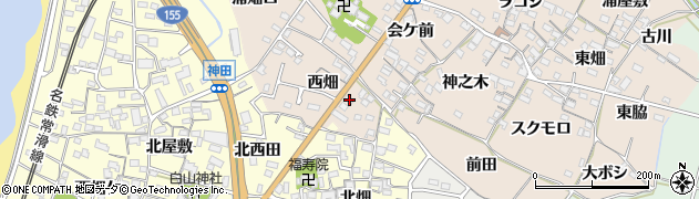 愛知県知多市日長西畑69周辺の地図