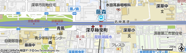 京都府京都市伏見区深草堀田町8周辺の地図