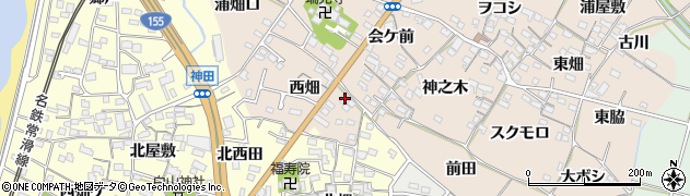 愛知県知多市日長西畑65周辺の地図
