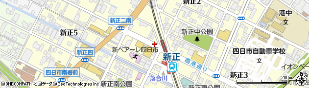 三重県四日市市新正周辺の地図