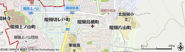 京都府京都市伏見区醍醐烏橋町周辺の地図