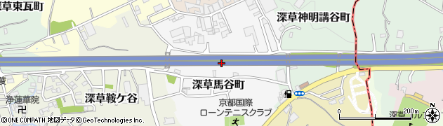 京都府京都市伏見区深草馬谷町周辺の地図