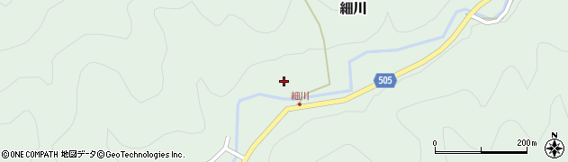 愛知県新城市細川（上ノ山）周辺の地図
