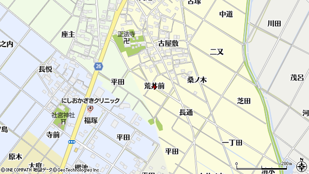 〒444-0945 愛知県岡崎市東本郷町の地図