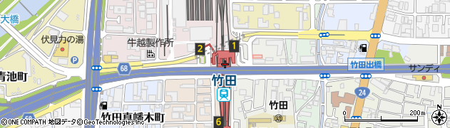 京都市伏見区地下鉄竹田駅証明書発行コーナー周辺の地図