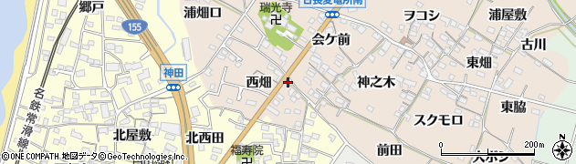 愛知県知多市日長西畑64周辺の地図