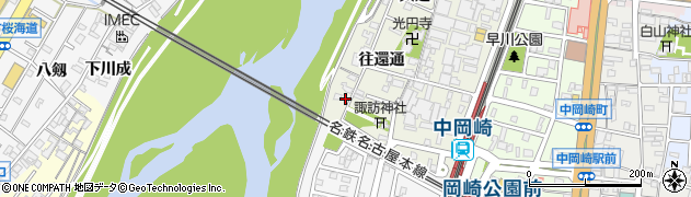 愛知県岡崎市八帖町往還通20周辺の地図