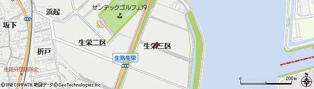 愛知県東浦町（知多郡）生路（生栄三区）周辺の地図