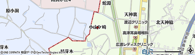 愛知県阿久比町（知多郡）白沢（小山ケ崎）周辺の地図
