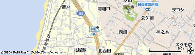 愛知県知多市新舞子（神田）周辺の地図