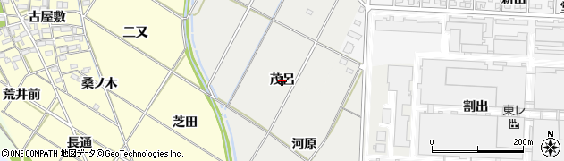 愛知県岡崎市北本郷町（茂呂）周辺の地図