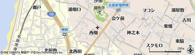 愛知県知多市日長西畑43周辺の地図