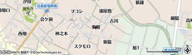 愛知県知多市日長東畑周辺の地図