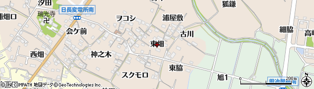 愛知県知多市日長（東畑）周辺の地図