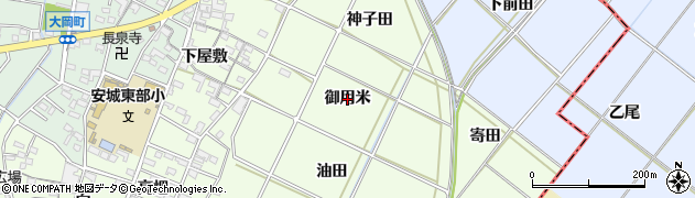 愛知県安城市高木町（御用米）周辺の地図