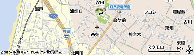 愛知県知多市日長西畑40周辺の地図
