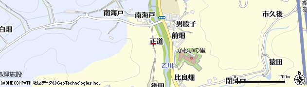 愛知県岡崎市秦梨町（正道）周辺の地図