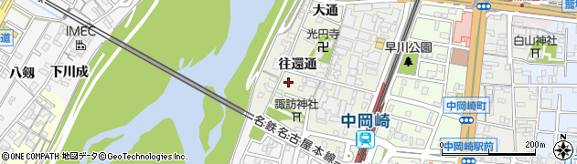 愛知県岡崎市八帖町往還通44周辺の地図