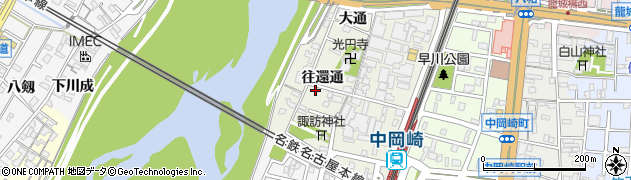 愛知県岡崎市八帖町往還通46周辺の地図