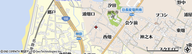 愛知県知多市日長西畑6周辺の地図