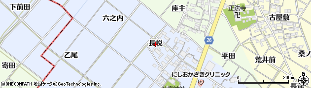 愛知県岡崎市富永町（長悦）周辺の地図