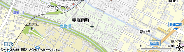 三重県四日市市赤堀南町周辺の地図