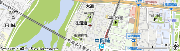 愛知県岡崎市八帖町往還通72周辺の地図
