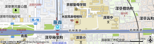 京都府京都市伏見区深草西伊達町3周辺の地図