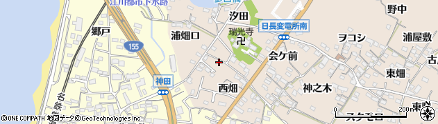 愛知県知多市日長西畑9周辺の地図