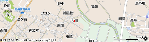 愛知県知多市日長（古川）周辺の地図
