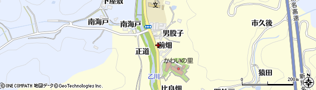 愛知県岡崎市秦梨町（前畑）周辺の地図