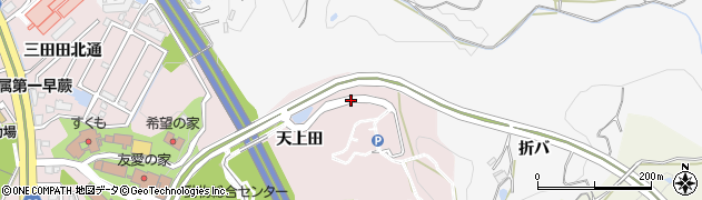 愛知県岡崎市欠町（天上田）周辺の地図
