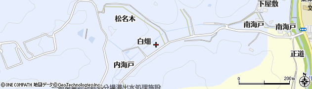 愛知県岡崎市才栗町（白畑）周辺の地図