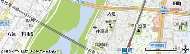 愛知県岡崎市八帖町往還通9周辺の地図