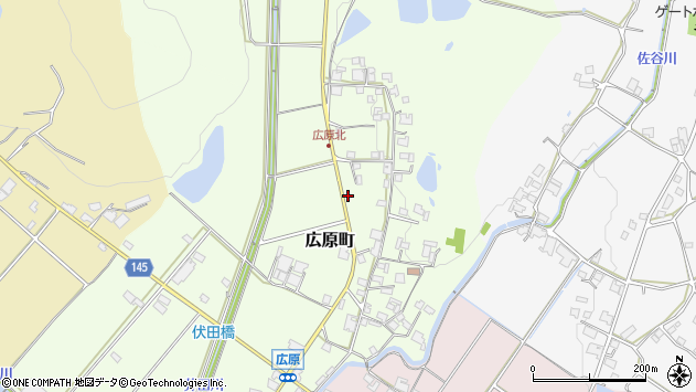 〒675-2463 兵庫県加西市広原町の地図