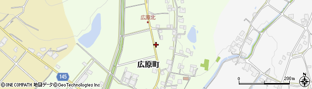 兵庫県加西市広原町周辺の地図