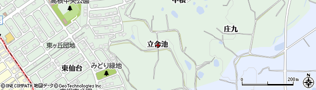 愛知県知多郡東浦町緒川立合池周辺の地図
