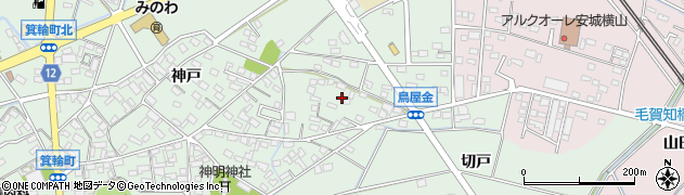 愛知県安城市箕輪町鳥屋金周辺の地図