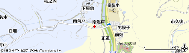 愛知県岡崎市秦梨町（五椀田）周辺の地図