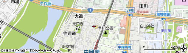 愛知県岡崎市八丁町周辺の地図