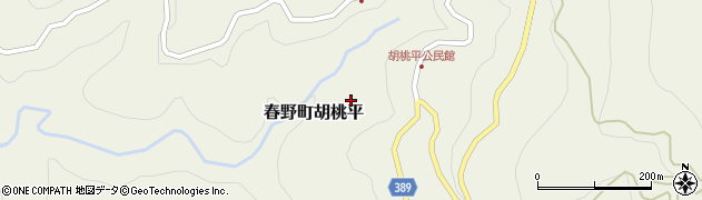 静岡県浜松市天竜区春野町胡桃平周辺の地図