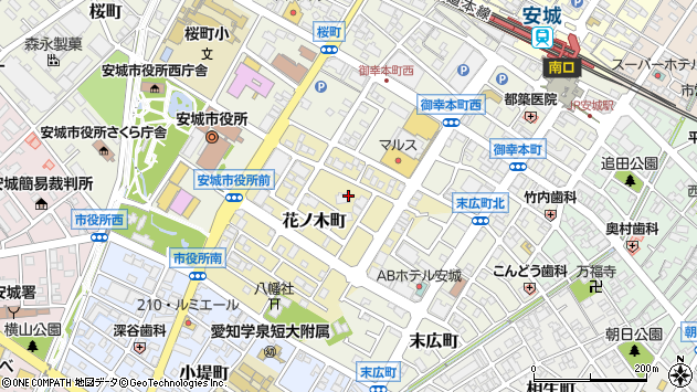〒446-0039 愛知県安城市花ノ木町の地図