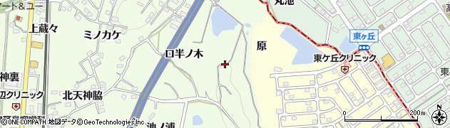 愛知県阿久比町（知多郡）白沢（東半ノ木）周辺の地図