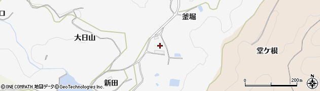 愛知県岡崎市小呂町（釜堀）周辺の地図
