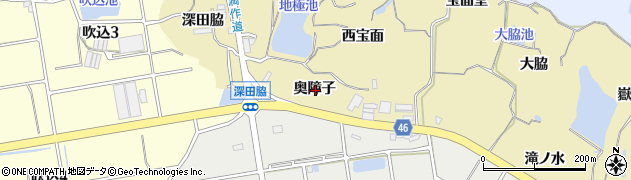 愛知県知多市岡田奥障子周辺の地図