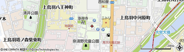 京都府京都市南区上鳥羽南岩ノ本町周辺の地図