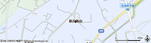 愛知県東浦町（知多郡）石浜（新兵衛山）周辺の地図