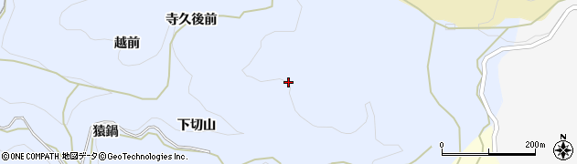 愛知県岡崎市才栗町（下切山）周辺の地図
