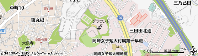 愛知県岡崎市欠町（三田田南通）周辺の地図